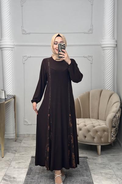 Lara Sand Elbise  Acı Kahve