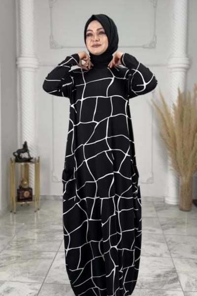 Melda Şalvar Elbise  Siyah