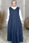 Melike Kot Elbise  Mavi