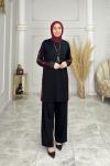 Melike Takım Siyah Bordo