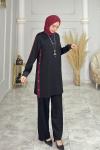 Melike Takım Siyah Bordo