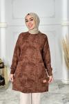 Merve Süet Tunik  Kahverengi