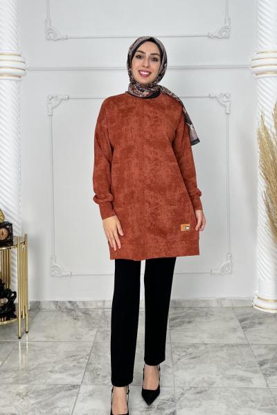 Merve Süet Tunik Kiremit