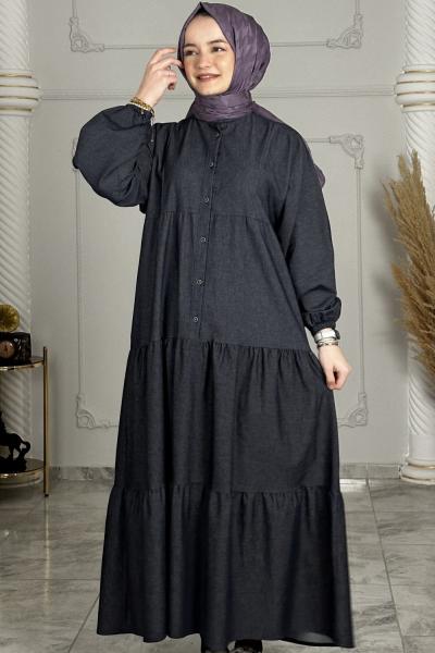 Mine Kot Elbise Mavi