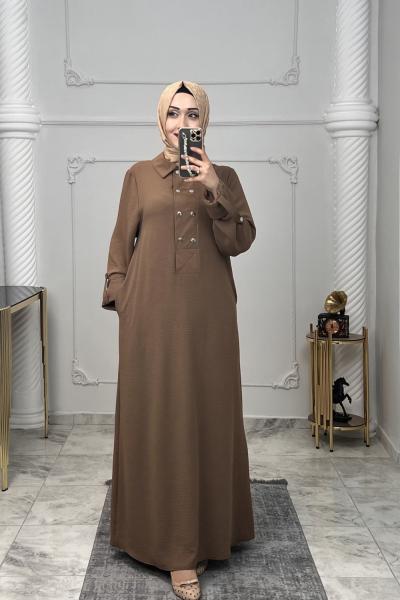 Müge Cepli Elbise Sütlü Kahve