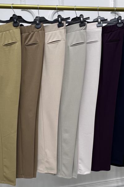 Normal Paça Krep Pantolon Lacivert