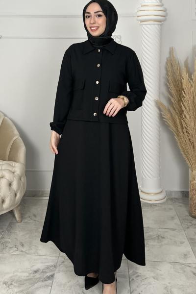 Oya Etekli Takım Siyah