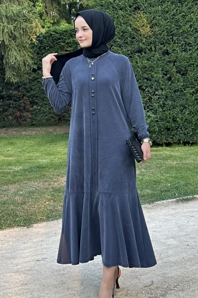 Özge Elbise  Açık Lacivert