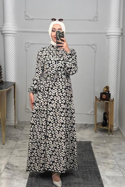 PAPATYA ELBİSE Siyah