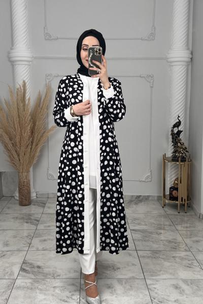 Puantiyeli Kap Siyah