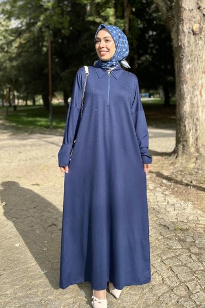 Saye Elbise  İndigo