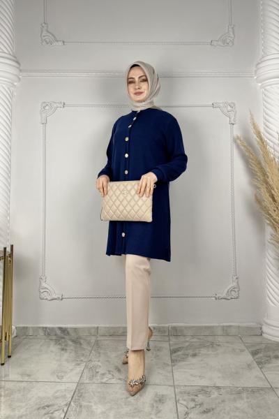 Seher Tunik Hırka Mavi