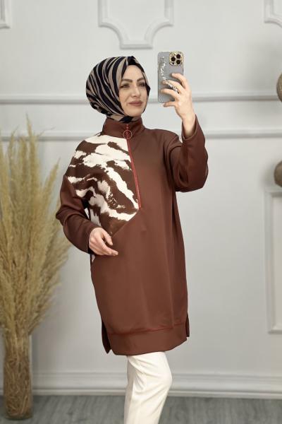 Selen Tunik Kahverengi