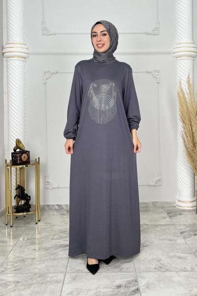 Selma Abiye Elbise  Gri