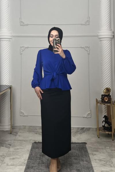 Sermin Tunik Saks Mavisi