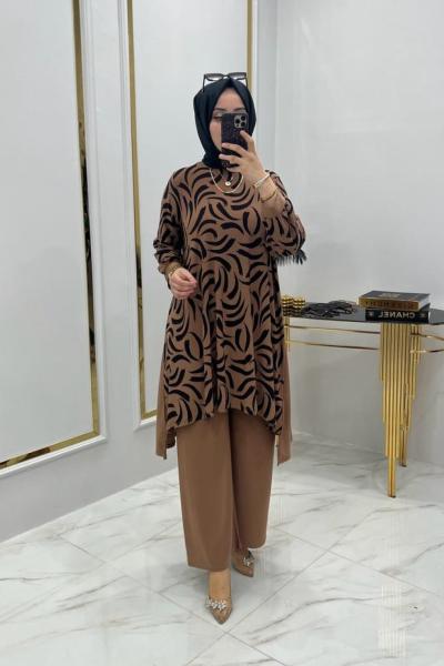 Sinem Sandy Takım Kahverengi