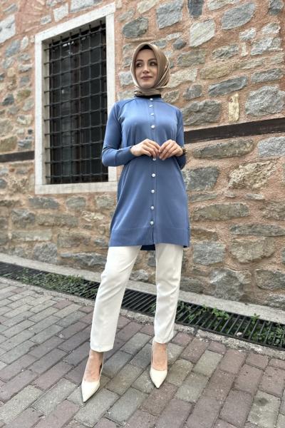 Tuana Tunik Hırka  Açık Mavi