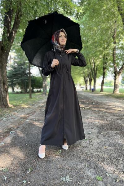 Uzun Trenç Kap Siyah