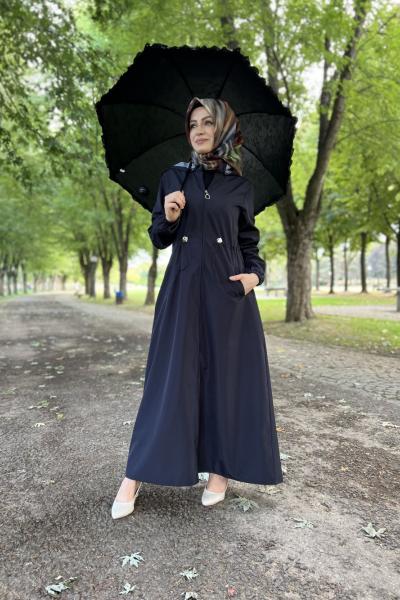 Uzun Trenç Kap Lacivert