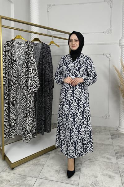 Viskon Namaz Elbisesi Mavi