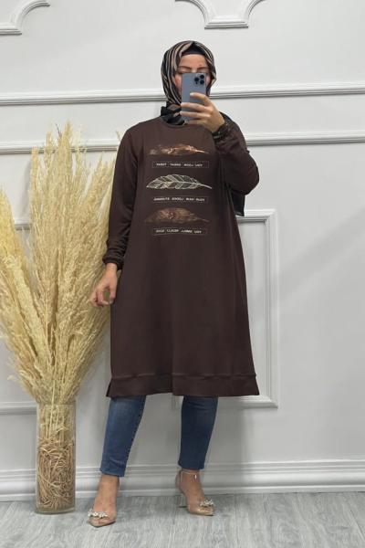 YAPRAK  TUNİK Acı Kahve