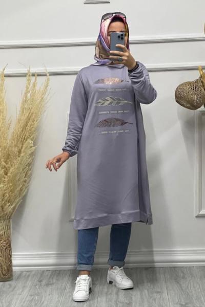 YAPRAK TUNİK Gri
