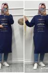 YAPRAK TUNİK Lacivert