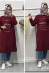 YAPRAK TUNİK Bordo