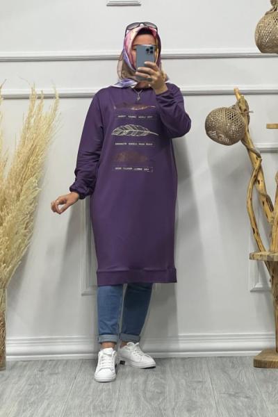 YAPRAK TUNİK Lila