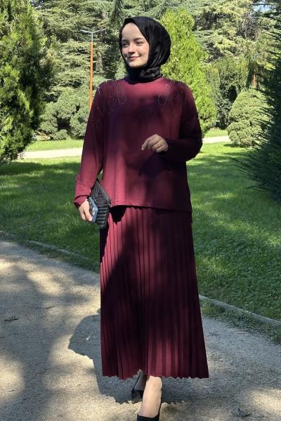 Zerrin Etekli Takım Bordo