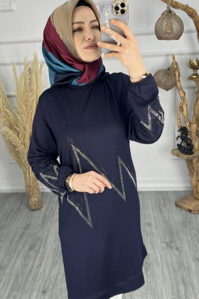 Zikzak Tunik  Lacivert