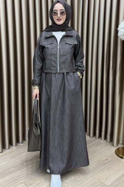 Larin Etek Takım Kahverengi