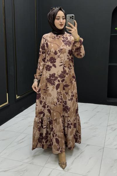 Mine Elbise Kahverengi