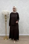 Tülin Etek Takım Kahverengi