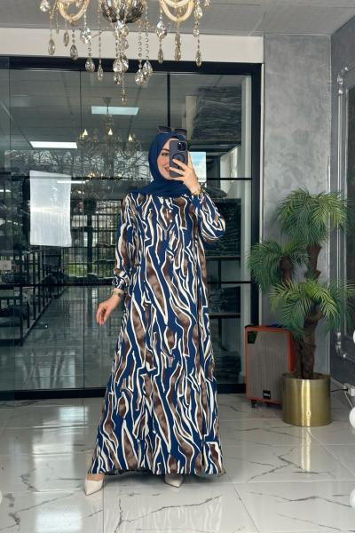 Açelya Elbise-İndigo