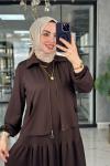 Asiye Ceket Elbise-Acı kahve