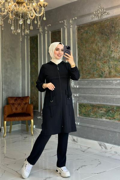 Ayrobin Üçlü Takım Siyah