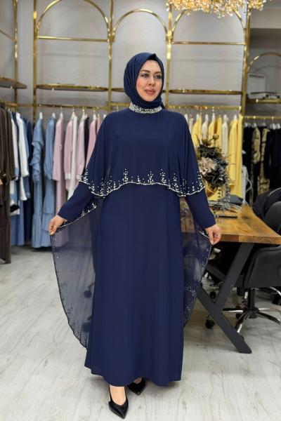 Berrin Abiye Elbise Lacivert