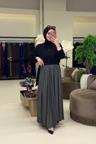 Ela Elbise Siyah