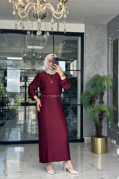 Gökçen Elbise-Bordo