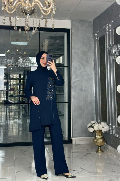 Hilal Pantolon Takım-Lacivert