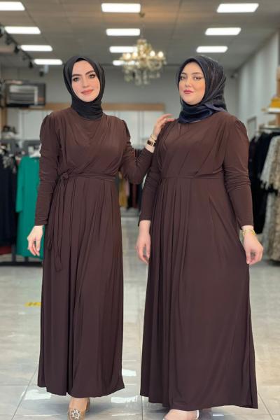 Liva Elbise Kahverengi