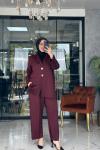 Modern Ceket Takım Bordo