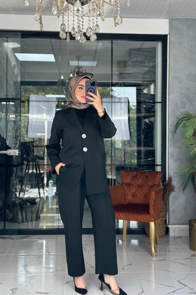 Modern Ceket Takım Siyah