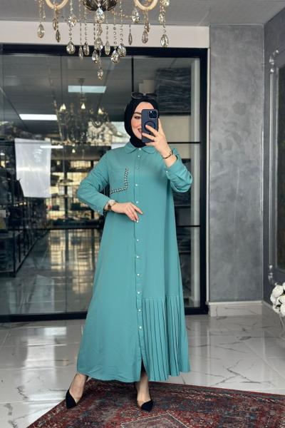 Neslihan Elbise-Mint Yeşili