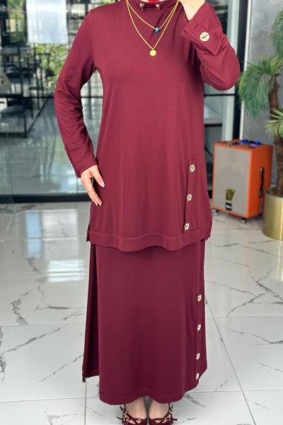 Nimet Etek Takım-Bordo