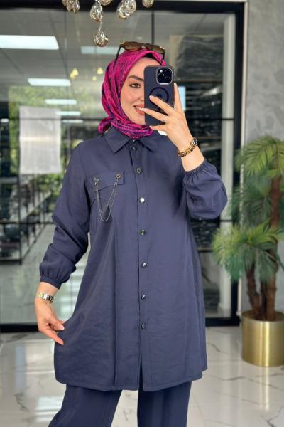 Sibel Pantolon Takım-Lacivert