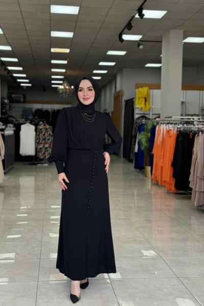 Zümrüt Elbise Siyah