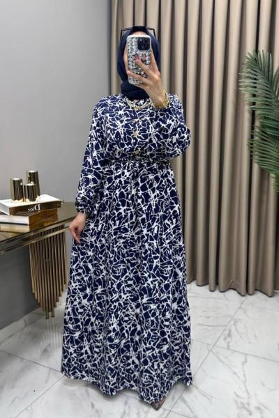 Bahar Elbise Lacivert