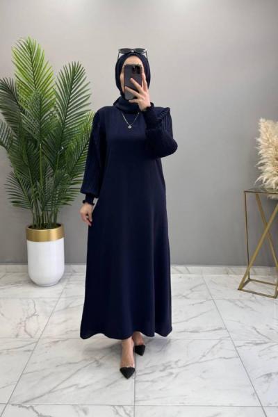 Buse Elbise Lacivert